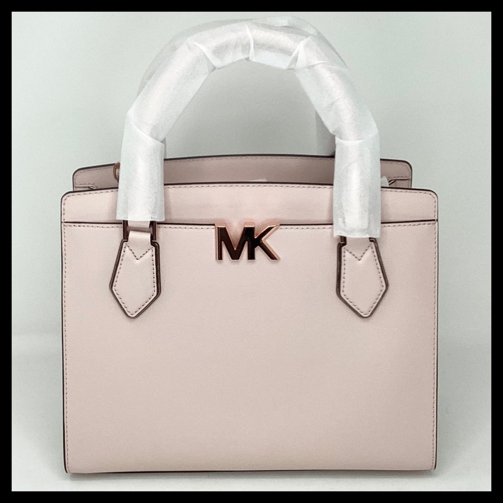 MICHAEL KORS Mott Large Satchel Color: Pink (Powder Blush) - Picture 3 of 16